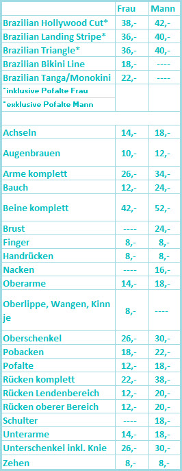 Preisliste Nov 2014 Preisliste Nov 2014